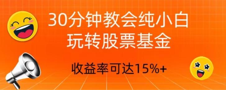 30分钟教会你玩转股票基金，只教好的筛选方法，不荐股-Ai创业网