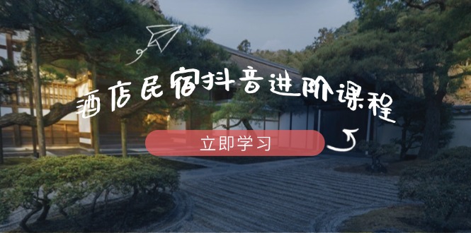 酒店民宿抖音进阶课程，掌握流量渠道与推流逻辑，打造爆款内容-Ai创业网