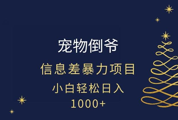 宠物倒爷，暴利的信息差项目，足不出户就有客户，年轻人都喜欢宠物！-Ai创业网