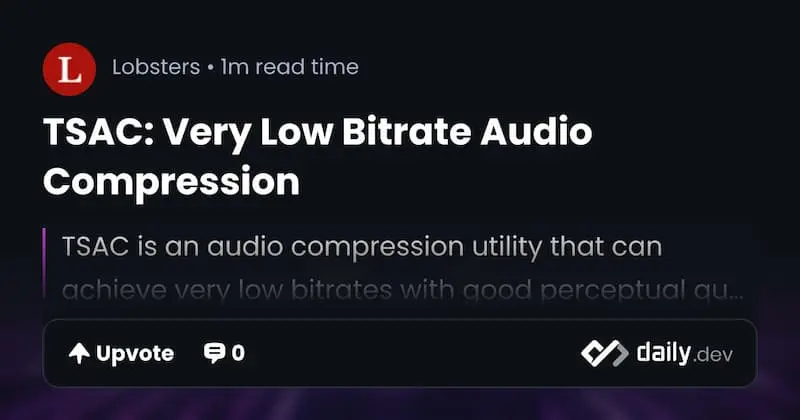 TSAC ｜音频压缩-Ai创业网