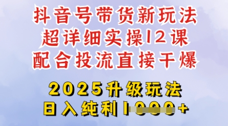 2025全新升级抖音带货玩法，一天纯利四位数，从剪辑到选品再到发布投流，超详细玩法揭秘-Ai创业网