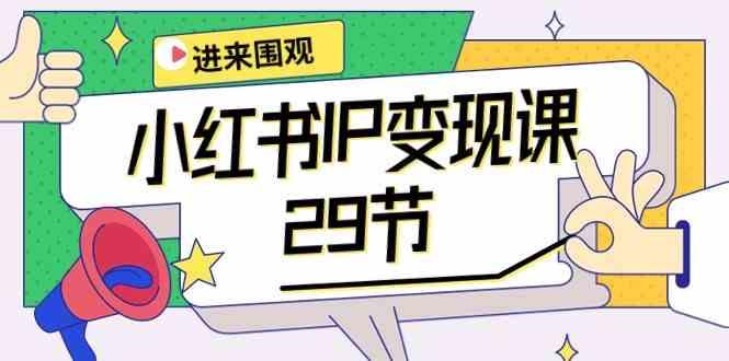 小红书IP变现课：开店/定位/IP变现/直播带货/爆款打造/涨价秘诀/等等/29节-Ai创业网