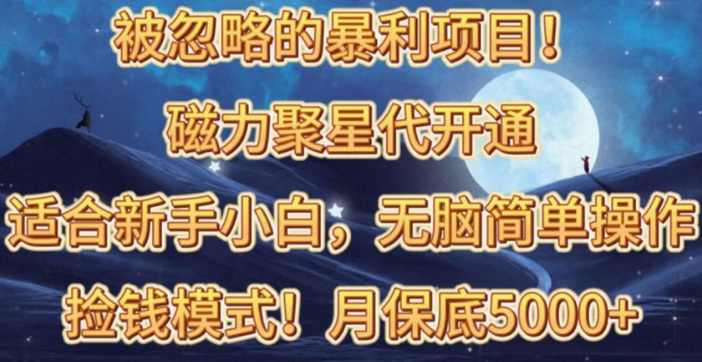 被忽略的暴利项目！磁力聚星代开通捡钱模式，轻松月入五六千-Ai创业网