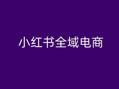 小红书全域电商，小红书电商教程-Ai创业网