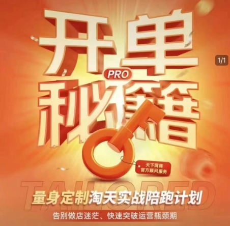 淘宝开单秘籍PRO，量身定制淘天实战陪跑计划，告别做店迷茫、快速突破运营瓶颈期(更新6月)-Ai创业网