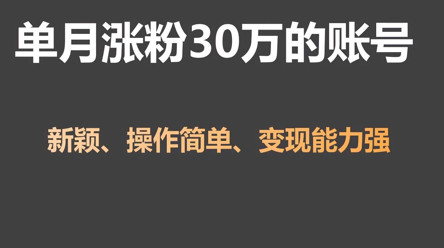 单月涨粉30万，带货收入20W，5分钟就能制作一个视频！-Ai创业网