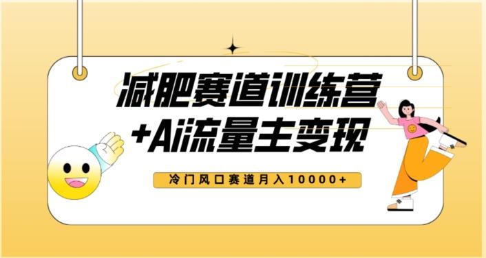 全新减肥赛道AI流量主+训练营变现玩法教程，蓝海冷门赛道小白轻松上手，月入10000+【揭秘】-Ai创业网