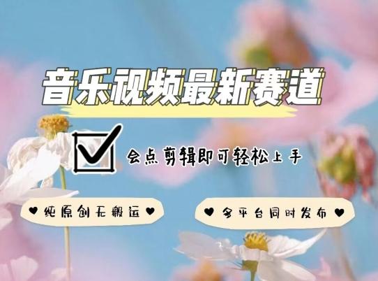 音乐视频赛道最新玩法，纯原创不违规，可所有平台同时发布，会点剪辑即可轻松拿捏【揭秘】-Ai创业网