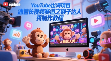 YouTube出海项目，油管长视频赛道之猴子达人秀制作教程-Ai创业网