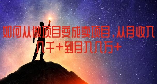 如何从做项目变成卖项目，从月收入几千到月入几万【揭秘】-Ai创业网