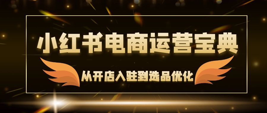 小红书电商运营宝典：从开店入驻到选品优化，一站式解决你的电商难题-Ai创业网