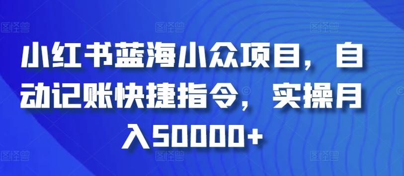 小红书蓝海小众项目，自动记账快捷指令，实操月入50000+【揭秘】-Ai创业网