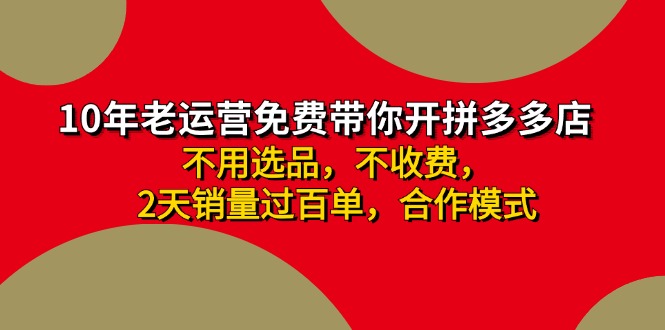 拼多多 最新合作开店日收4000+两天销量过百单，无学费、老运营代操作、…-Ai创业网