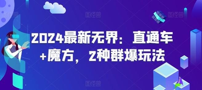 2024最新无界：直通车+魔方，2种群爆玩法-Ai创业网
