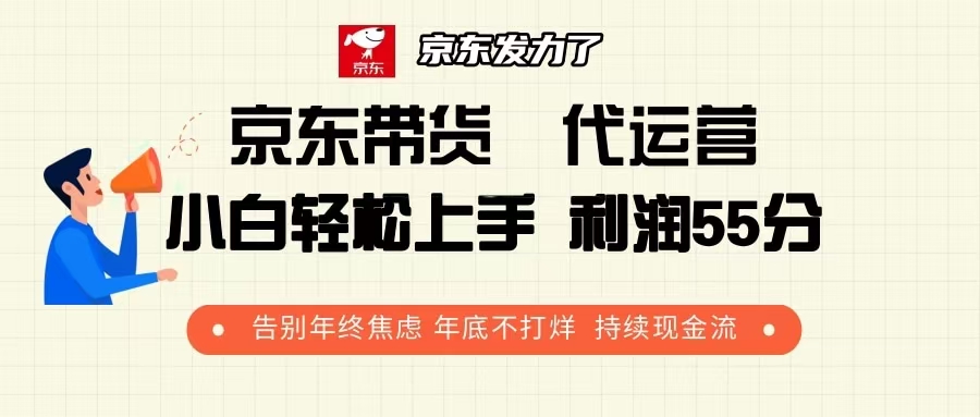 京东带货 代运营 利润55分 告别年终焦虑 年底不打烊 持续现金流-Ai创业网