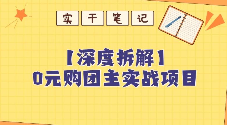 【深度拆解】0元购团主实战教学，适合自用，带人做-Ai创业网