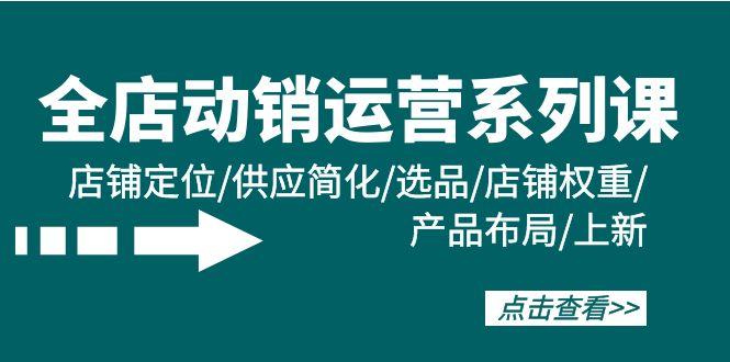 (9845期)全店·动销运营系列课：店铺定位/供应简化/选品/店铺权重/产品布局/上新-Ai创业网