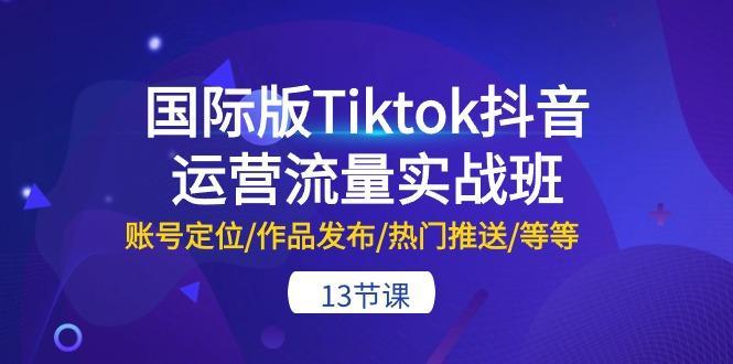 国际版Tiktok抖音运营流量实战班：账号定位/作品发布/热门推送/等等-13节-Ai创业网