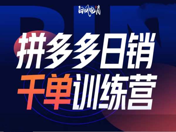 拼多多日销千单训练营第32期，2025开年变化和最新玩法-Ai创业网
