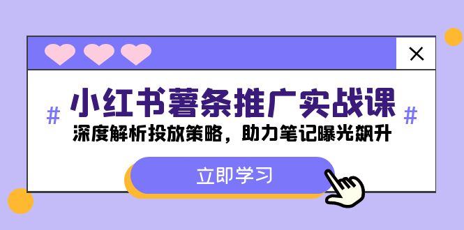 小红书-薯条推广实战课：深度解析投放策略，助力笔记曝光飙升-Ai创业网