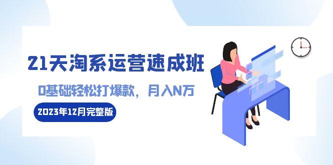 21天淘系运营-速成班2023年12月完整版：0基础轻松打爆款，月入N万-110节课-Ai创业网