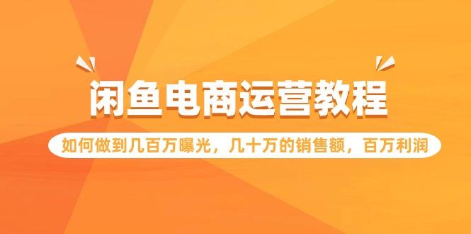(9560期)闲鱼电商运营教程：如何做到几百万曝光，几十万的销售额，百万利润-Ai创业网