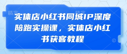 实体店小红书同城IP深度陪跑实操课，实体店小红书获客教程-Ai创业网