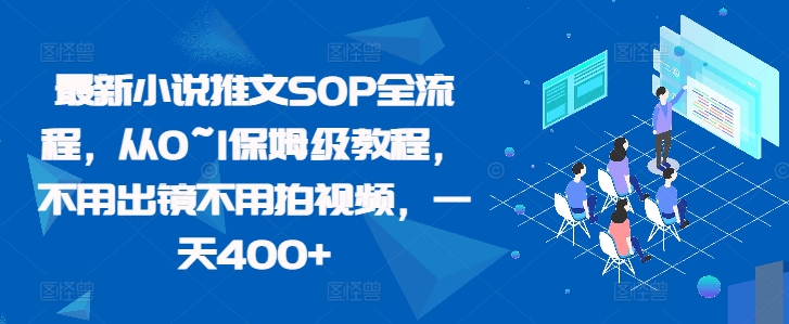 最新小说推文SOP全流程，从0~1保姆级教程，不用出镜不用拍视频，一天400+-Ai创业网