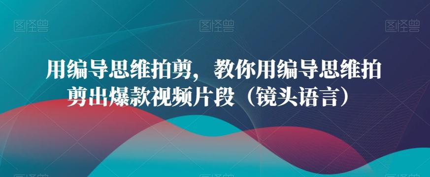 用编导思维拍剪，教你用编导思维拍剪出爆款视频片段(镜头语言)-Ai创业网