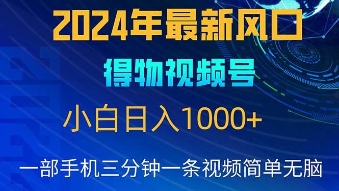 2024年5月最新蓝海项目，小白无脑操作，轻松上手，日入1000+-Ai创业网