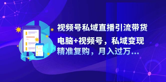 视频号私域直播引流带货：电脑+视频号，私域变现，精准复购，月入过万...-Ai创业网