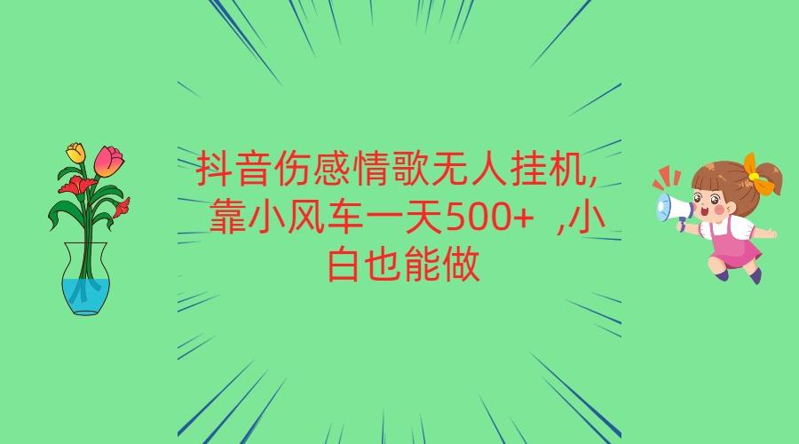 抖音伤感情歌无人挂机 靠小风车一天500+ 小白也能做-Ai创业网