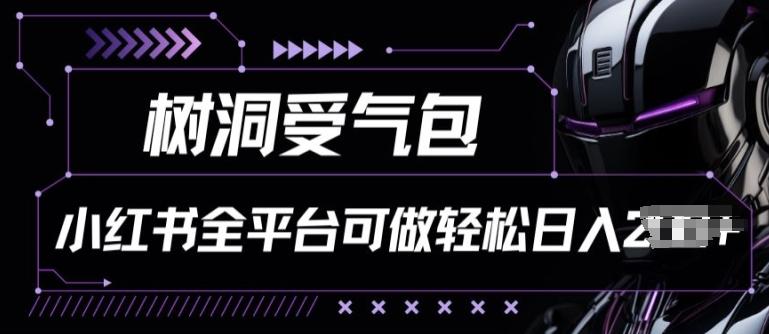 小红书等全平台树洞受气包项目，轻松日入一两张【揭秘】-Ai创业网