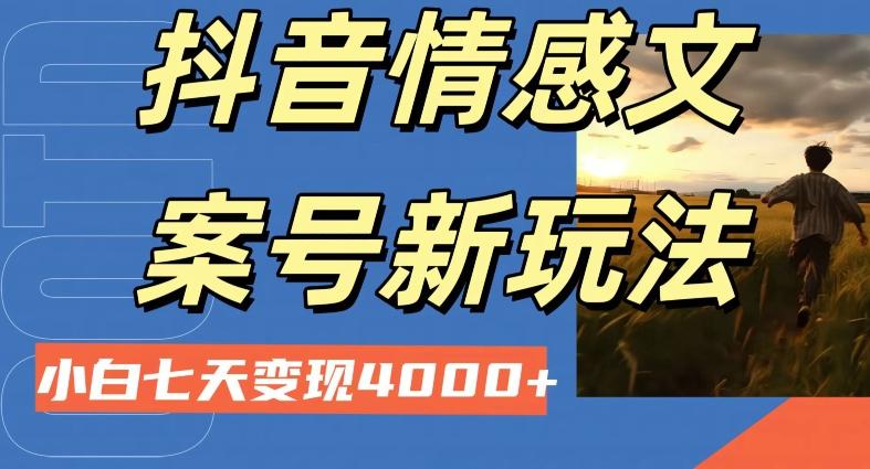 抖音情感文案小白七天变现4000+详细课程-Ai创业网