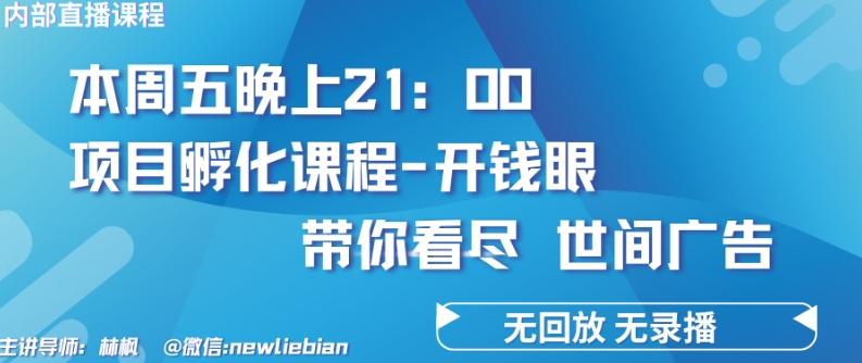 4.26日内部回放课程《项目孵化-开钱眼》赚钱的底层逻辑【揭秘】-Ai创业网