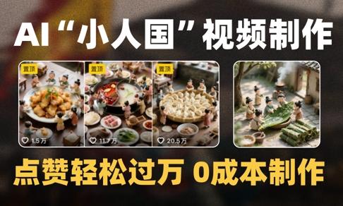 爆款1000W+播放微缩景观迷你小人国AI视频0成本制作全流程教学-Ai创业网