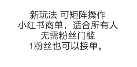 可矩阵操作，小红书商单新玩法，适合所有人，无需粉丝门槛，1粉丝也可以接单-Ai创业网