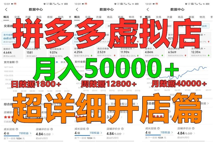 拼多多虚拟电商训练营月入40000+你也行，暴利稳定长久，副业首选-Ai创业网