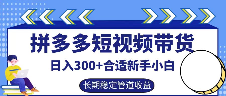 拼多多短视频带货日入300+，实操账户展示看就能学会-Ai创业网