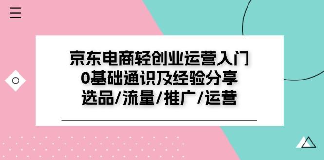 京东电商-轻创业运营入门0基础通识及经验分享：选品/流量/推广/运营-Ai创业网