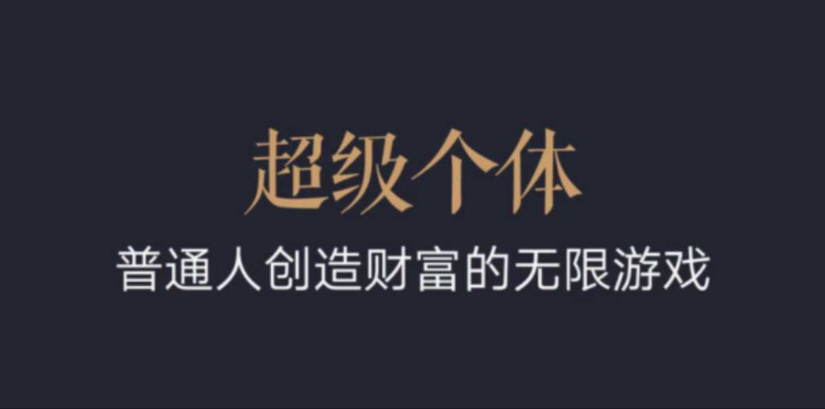 超级个体：2024-2025翻盘指南，普通人创造财富的无限游戏-Ai创业网