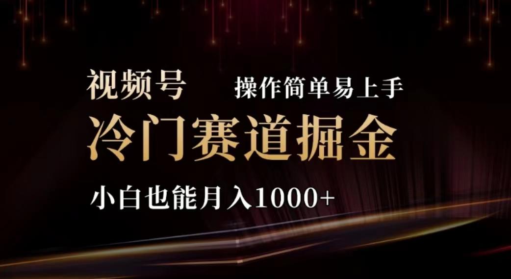 2024视频号冷门赛道掘金，操作简单轻松上手，小白也能月入1000+-Ai创业网