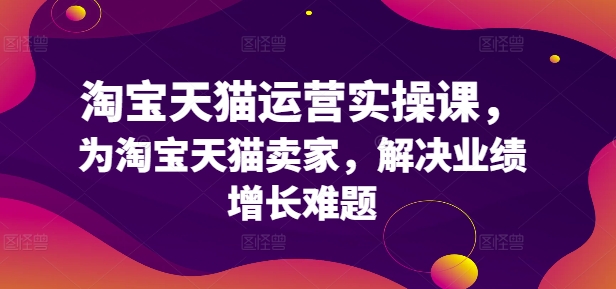淘宝天猫运营实操课，为淘宝天猫卖家，解决业绩增长难题-Ai创业网