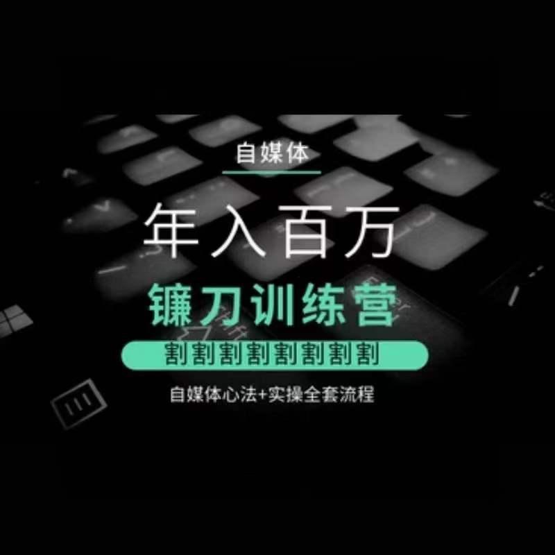 自媒体年入百万镰刀训练营，割割割割割割割割，自媒体心法+实操全套流程-Ai创业网