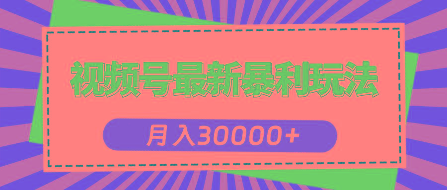 视频号最新暴利玩法，轻松月入30000+-Ai创业网