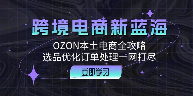跨境电商新蓝海：OZON本土电商全攻略，选品优化订单处理一网打尽-Ai创业网
