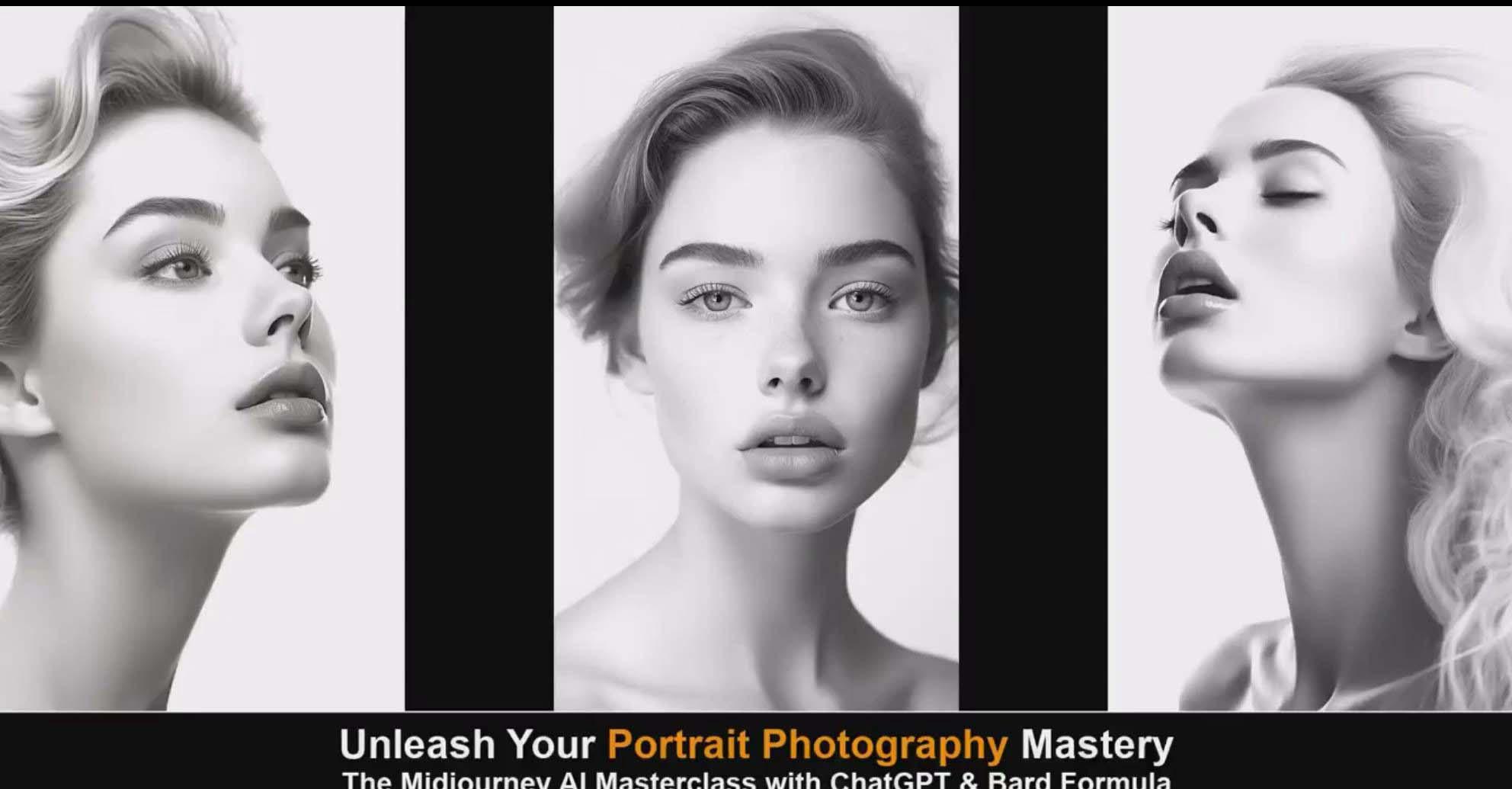 图片[1]-(9312期)Midjourney v5 ChatGPT 和 Bard AI人工智能人像摄影大师班-15节-中英字幕-Ai创业网