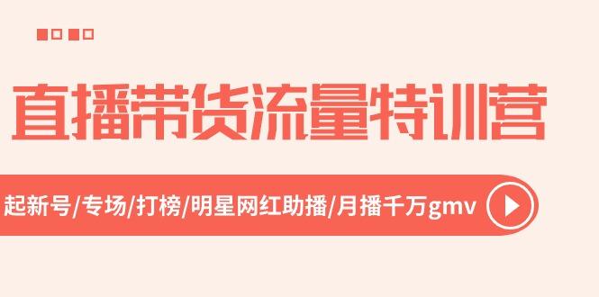 直播带货流量特训营，起新号-专场-打榜-明星网红助播 月播千万gmv(52节-Ai创业网