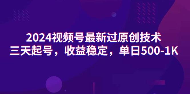 (9505期)2024视频号最新过原创技术，三天起号，收益稳定，单日500-1K-Ai创业网