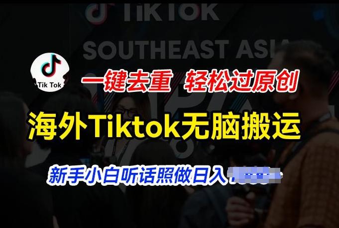 海外Tiktok短视频无脑搬运，一键去重轻松过原创，新手小白听话照做日入几张【揭秘】-Ai创业网